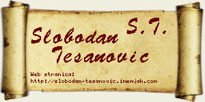 Slobodan Tešanović vizit kartica
